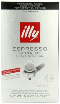 illy Caffe Scura Coffee, Espresso, (Dark Roast, Black Band), 18-Count E.S.E. Pods (Pack of 2) illy Caffe Scura Coffee, Espresso, (Dark Roast, Black Band), 18-Count E.S.E. Pods (Pack of 2)