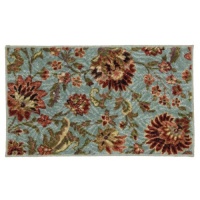 Townhouse Rugs Astrid Floral Blue Rug, 20-Inch by 34-Inch Townhouse Rugs Astrid Floral Blue Rug, 20-Inch by 34-Inch