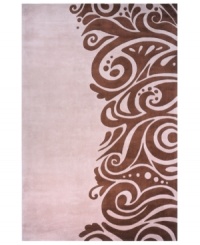 A wave of handsome style and fresh design make a splash in your home with this graceful, modern rug. Inspired by 1950s abstract expressionism, the rug offers a supremely soft texture and added depth from hand-tufted and hand-carved Chinese wool. In two tones of light beige-green, the rug imparts a chic, contemporary feel in any space. A wave of handsome style and fresh design make a splash in your home with this graceful, modern rug. Inspired by 1950s abstract expressionism, the rug offers a supremely soft texture and added depth from hand-tufted and hand-carved Chinese wool. In two tones of light beige-green, the rug imparts a chic, contemporary feel in any space.