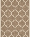 Safavieh CY6914-242 Courtyard Collection Indoor/Outdoor Area Rug, 9-Feet by 12-Feet, Brown and Bone