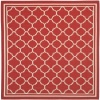 Safavieh CY6918-248 Courtyard Collection Indoor/Outdoor Square Area Rug, 7-Feet 10-Inch, Red and Bone