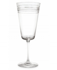 Add a little pomp to any circumstance with this clean, modern stemware style from kate spade. Featuring intricately cut bands on pure crystal for a fresh take on traditional finery. Add a little pomp to any circumstance with this clean, modern stemware style from kate spade. Featuring intricately cut bands on pure crystal for a fresh take on traditional finery.
