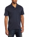 Calvin Klein Sportswear Men's Short Sleeve Two Button Liquid Cotton Stripe Polo