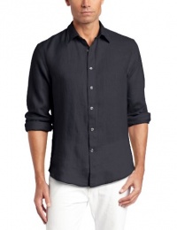 Perry Ellis Men's Long Sleeve Garment Dyed Linen Shirt Perry Ellis Men's Long Sleeve Garment Dyed Linen Shirt