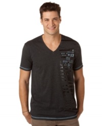 Put casual style into overdrive with this graphic t-shirt from Calvin Klein Jeans. Put casual style into overdrive with this graphic t-shirt from Calvin Klein Jeans.