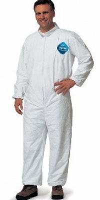 DuPont TY120S Disposable Tyvek White Coverall Suit 1412, Size XLarge, Sold by the Each