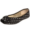 Jessica Simpson Women's Leve Flat,Black/White Polka Dot,8 M US