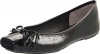 Jessica Simpson Women's Leve Ballerina Flat,Black Patent,6 M US