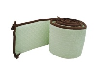 American Baby Company Minky Dot Cradle Bumper with Chocolate Trim, Celery American Baby Company Minky Dot Cradle Bumper with Chocolate Trim, Celery