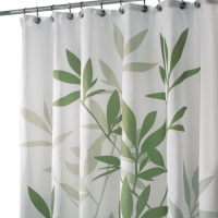 InterDesign Leaves Long Shower Curtain, Green InterDesign Leaves Long Shower Curtain, Green