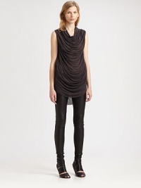Gracefully draped cowlneck of feather-light jersey has a shirttail hem that hits below the hips. CowlneckSleevelessShirttail hem hits below the hipsModalDry cleanImportedModel shown is 5'10 (177cm) wearing US size Small. Gracefully draped cowlneck of feather-light jersey has a shirttail hem that hits below the hips. CowlneckSleevelessShirttail hem hits below the hipsModalDry cleanImportedModel shown is 5'10 (177cm) wearing US size Small.