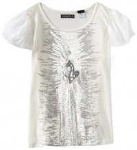 Baby Phat - Kids Girls 7-16 Sequins Tee, Cream, Medium Baby Phat - Kids Girls 7-16 Sequins Tee, Cream, Medium