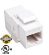 RJ45 Female to Female UTP CAT6 Keystone inline Coupler, White