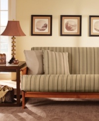 Enliven your living space with the bold look of Sure Fit's Colton Stripe futon cover. Ample 8 gussets will fit even the thickest mattress. Hidden zipper closure. Decorative pillow covers sold separately. Enliven your living space with the bold look of Sure Fit's Colton Stripe futon cover. Ample 8 gussets will fit even the thickest mattress. Hidden zipper closure. Decorative pillow covers sold separately.