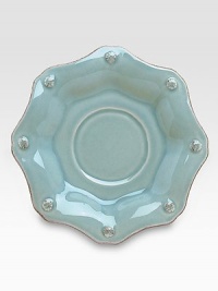 A beautiful stoneware saucer is crafted in Portugal with elegant curves to bring irresistibly romantic European charm to a dinner or party. From the Berry & Thread CollectionCeramic stoneware7 diam.Dishwasher- & microwave-safeImported A beautiful stoneware saucer is crafted in Portugal with elegant curves to bring irresistibly romantic European charm to a dinner or party. From the Berry & Thread CollectionCeramic stoneware7 diam.Dishwasher- & microwave-safeImported