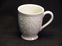 Lenox French Perle Mug, White Lenox French Perle Mug, White