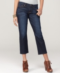 These capri jeans from Lucky Brand Jeans offer a flattering straight leg and cropped inseam. Pair them with sky-high heels and make a statement! These capri jeans from Lucky Brand Jeans offer a flattering straight leg and cropped inseam. Pair them with sky-high heels and make a statement!
