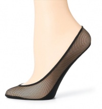 HUE Women's Micro Net Liner with Cotton Sole, Black, Size M/L