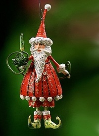 Patience Brewster Mini Dashing Santa Ornament Patience Brewster Mini Dashing Santa Ornament