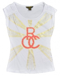 Rocawear Bright White Golden Sun Rays Big Girls T-shirt (12/14)
