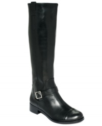 Classic style that's comfortable enough for every day. RACHEL Rachel Roy's Desiree flat boots feature a cute leather cap toe and an elastic gore on the top of the back shaft. Classic style that's comfortable enough for every day. RACHEL Rachel Roy's Desiree flat boots feature a cute leather cap toe and an elastic gore on the top of the back shaft.