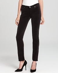 Strike a new chord this fall with this skinny-fit low rise AG Adriano Goldschmied corduroy pant that offers a classic five-pocket silhouette. Strike a new chord this fall with this skinny-fit low rise AG Adriano Goldschmied corduroy pant that offers a classic five-pocket silhouette.