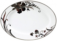 Mikasa Cocoa Blossom Oval Platter, Floral, 16 Mikasa Cocoa Blossom Oval Platter, Floral, 16