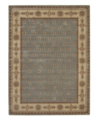 Warm up beside Nourison's gorgeous Somerset rug and enjoy the feeling of country elegance with a gently hued blossom and vine motif. Bearing the rich patina of premium-quality Opulon™ yarns, each rug boasts a densely woven and strikingly luxurious pile that's a pleasure to touch and admire. One-year warranty. Warm up beside Nourison's gorgeous Somerset rug and enjoy the feeling of country elegance with a gently hued blossom and vine motif. Bearing the rich patina of premium-quality Opulon™ yarns, each rug boasts a densely woven and strikingly luxurious pile that's a pleasure to touch and admire. One-year warranty.