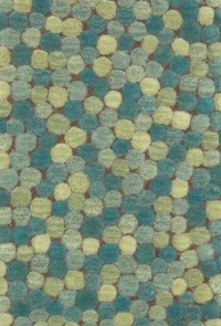 Gallia Pom Pom Ocean Contemporary Rug Size: 3'6 x 5'6 Rectangle Gallia Pom Pom Ocean Contemporary Rug Size: 3'6 x 5'6 Rectangle