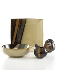 Reactive glaze intensifies black and clay-colored streaks for a completer set that's dramatic yet down to earth. Simple round and square serveware dressed in neutral shades offer an appealing compromise for diners who prefer modern and classic styles. From Sango's collection of dinnerware and dishes. Reactive glaze intensifies black and clay-colored streaks for a completer set that's dramatic yet down to earth. Simple round and square serveware dressed in neutral shades offer an appealing compromise for diners who prefer modern and classic styles. From Sango's collection of dinnerware and dishes.