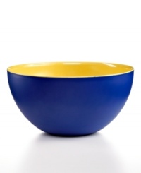 Set a better picnic table with the Montecito serving bowl, featuring solid blue and yellow in go-anywhere melamine. From QSquared. Set a better picnic table with the Montecito serving bowl, featuring solid blue and yellow in go-anywhere melamine. From QSquared.