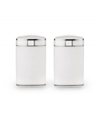 Leave it to kate spade to improve the traditional china pattern. Reminiscent of seed pearls, her signature monogram lends a lustrous accent to the Noel Alabaster salt and pepper shakers. Leave it to kate spade to improve the traditional china pattern. Reminiscent of seed pearls, her signature monogram lends a lustrous accent to the Noel Alabaster salt and pepper shakers.