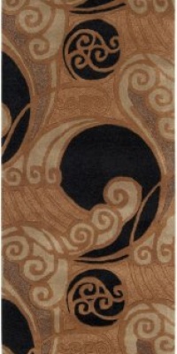 Area Rug 2x8 Runner Transitional Black Color - Surya Bombay Rug from RugPal Area Rug 2x8 Runner Transitional Black Color - Surya Bombay Rug from RugPal
