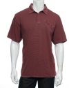 Alfani Men's Red Micro Horizontal Striped Polo Shirt