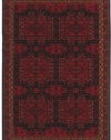 Area Rug 2x4 Rectangle Transitional Brick Red Color - Couristan Kashimar Collection