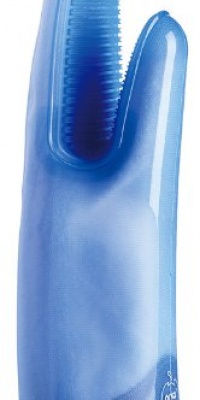OrkaPlus A82303 Silicone Oven Mitt with Cotton Lining, Blue OrkaPlus A82303 Silicone Oven Mitt with Cotton Lining, Blue
