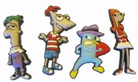 Phineas & Ferb Shoe Charms 4 pc Set - Jibbitz Croc Style Phineas & Ferb Shoe Charms 4 pc Set - Jibbitz Croc Style