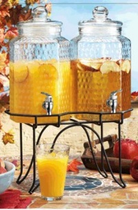 Home Essentials 1842 Del Sol Hammered Jug Beverage Dispenser With Rack, Set Of 2 Home Essentials 1842 Del Sol Hammered Jug Beverage Dispenser With Rack, Set Of 2