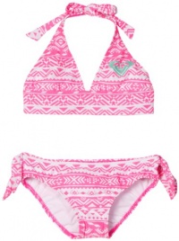 Roxy Kids Girls 7-16 70's Halter Set, Hot Pink/White, 10 Roxy Kids Girls 7-16 70's Halter Set, Hot Pink/White, 10