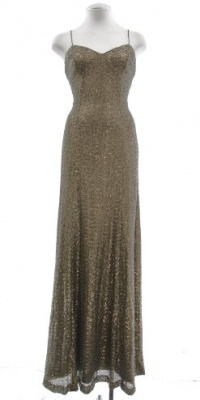 Ralph Lauren Olive Green Metallic Modern Glamour Long Gown 8 Ralph Lauren Olive Green Metallic Modern Glamour Long Gown 8