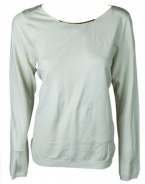 Calvin Klein Womens Golden Neck Applique Knit Long Sleeve Top