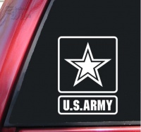 U.S. Army Vinyl Decal Sticker - White U.S. Army Vinyl Decal Sticker - White