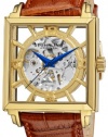 Stuhrling Original Men's 333N.3335K31 Classic Winchester Plaza Automatic Skeleton Gold Tone Watch