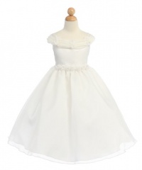 Chloe Baby Flower Girl or Party Dress in Organza for Babies Dress Color: Ivory Kids Sizes: 6M (6 months)