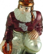 Mississippi State Bulldogs Ironman Football Player Blown Glass Ornament