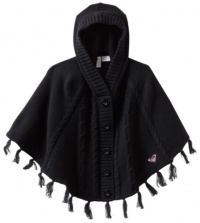 Roxy Kids Girls 2-6X Wish List Pullover Sweater Poncho, True Black, Large/X-Large Roxy Kids Girls 2-6X Wish List Pullover Sweater Poncho, True Black, Large/X-Large