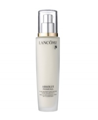 Repair – Intense Moisture – Clarity. Lancôme Laboratories sets the new standard in skincare to fight visible effects of age and hormonal changes. Absolue Premium ßx SPF 15 Lotion revolutionizes skin replenishment by combining two advanced discoveries in one lightweight lotion: Pro-Xylane™, a patented scientific breakthrough: an exceptional and precise molecule, restores essential moisture deep in the structure of skin's surface. So skin regains youthful substance, firmness, and radiance – as if signs of aging are visibly repaired.The intensely replenishing ßio-Network™ – wild yam, soy, sea algae and barley – helps enhance performance for visible rejuvenation.The transformation: Immediately feel skin intensely moisturized. See improved radiance. Within 4 weeks, see fine lines and wrinkles visibly reduced. Feel renewed firmness and elasticity. See revived clarity and even skin tone. NON-COMEDOGENIC.NON-ACNEGENIC.DERMATOLOGIST-TESTED FOR SAFETY. Repair – Intense Moisture – Clarity. Lancôme Laboratories sets the new standard in skincare to fight visible effects of age and hormonal changes. Absolue Premium ßx SPF 15 Lotion revolutionizes skin replenishment by combining two advanced discoveries in one lightweight lotion: Pro-Xylane™, a patented scientific breakthrough: an exceptional and precise molecule, restores essential moisture deep in the structure of skin's surface. So skin regains youthful substance, firmness, and radiance – as if signs of aging are visibly repaired.The intensely replenishing ßio-Network™ – wild yam, soy, sea algae and barley – helps enhance performance for visible rejuvenation.The transformation: Immediately feel skin intensely moisturized. See improved radiance. Within 4 weeks, see fine lines and wrinkles visibly reduced. Feel renewed firmness and elasticity. See revived clarity and even skin tone. NON-COMEDOGENIC.NON-ACNEGENIC.DERMATOLOGIST-TESTED FOR SAFETY.