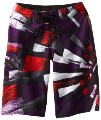 Quiksilver Boys 8-20 Prisms Boardshort, Red/Black/Grey, 25 Quiksilver Boys 8-20 Prisms Boardshort, Red/Black/Grey, 25