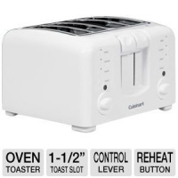 Cuisinart CPT-140 Electronic Cool Touch 4-Slice Toaster, White Cuisinart CPT-140 Electronic Cool Touch 4-Slice Toaster, White