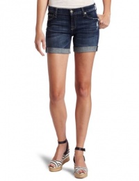 7 For All Mankind Women's Mid Roll Up Short in California Del Sol 7 For All Mankind Women's Mid Roll Up Short in California Del Sol